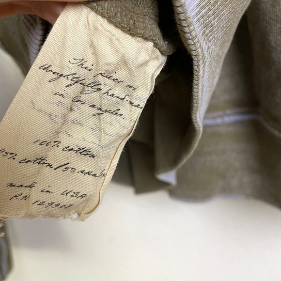 Raquel Allegra Sweatshirt Womens Size 2 Brown Pullover Crew Neck Handmade LA - Picture 12 of 12